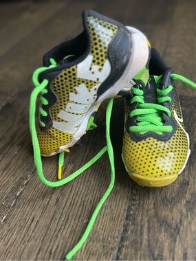 Nike Kids Yellow and Neon Green Soccer Sneakers